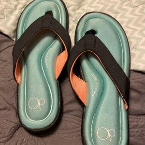 OP memory foam flip flops